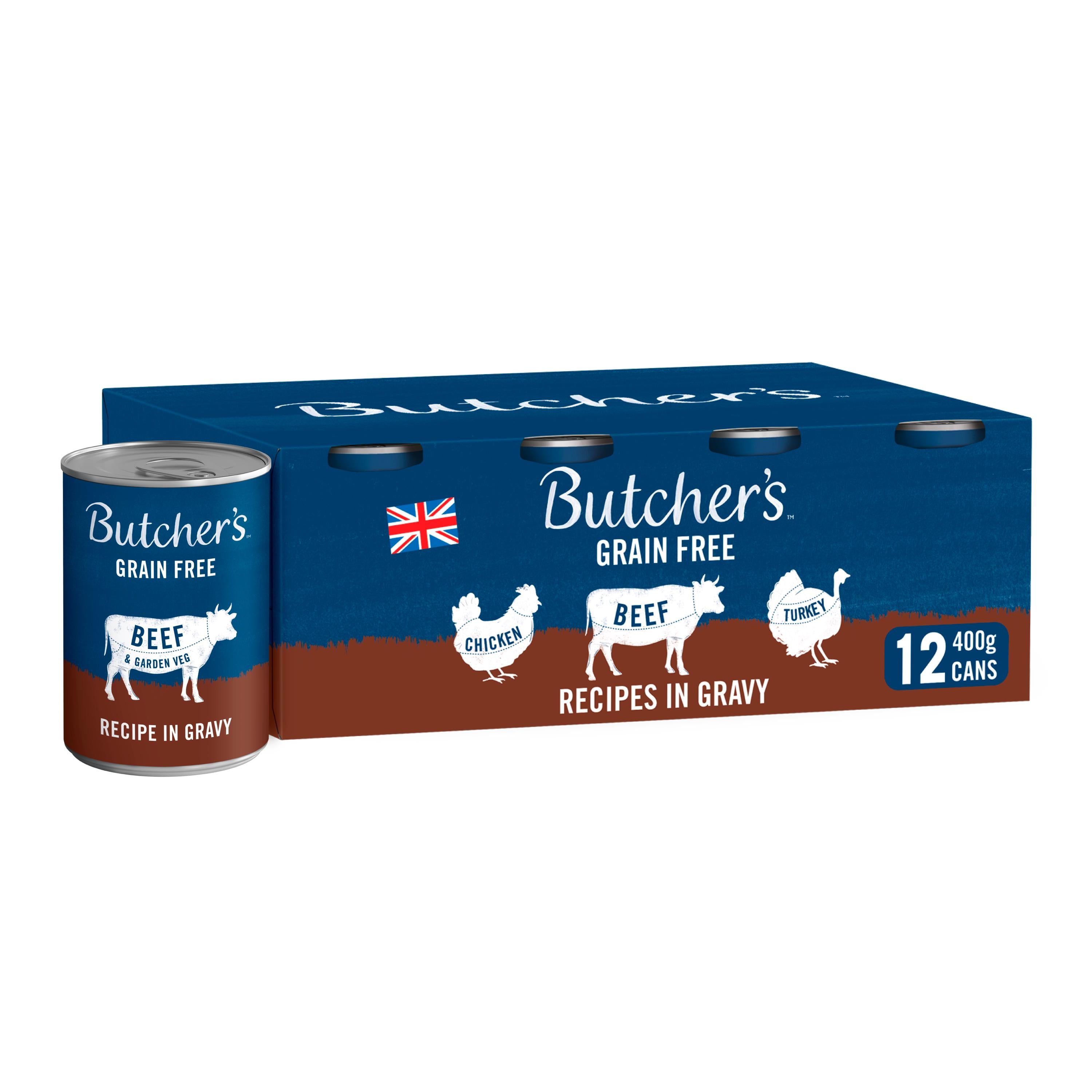 Butcher's wet dog food in gravy 12 x 400g (British brand)