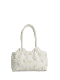 Dune London white Dunmore grab bag with Hotstones embellishments, UK version