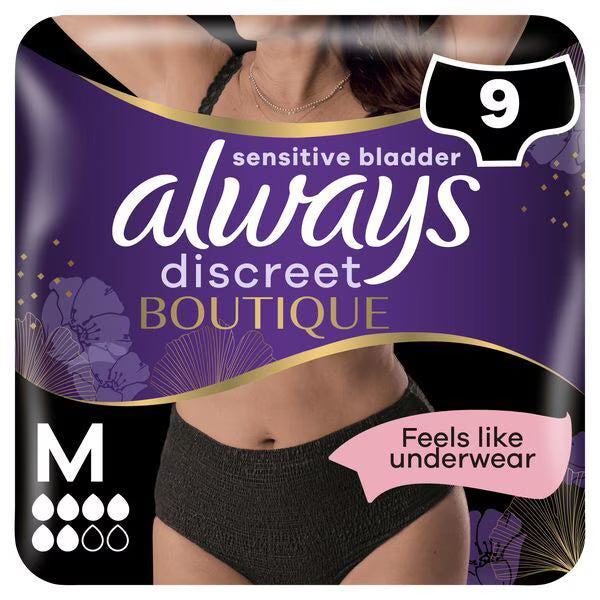 Always Discreet Incontinence Pants Black Medium - British product