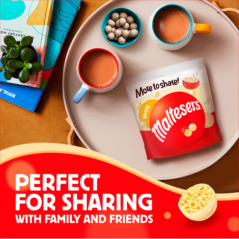 Maltesers white chocolate honeycomb More to Share pouch 126g (British brand)