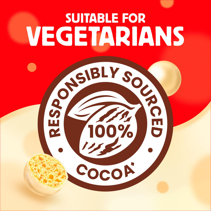 Maltesers white chocolate honeycomb pouch 74g, UK version