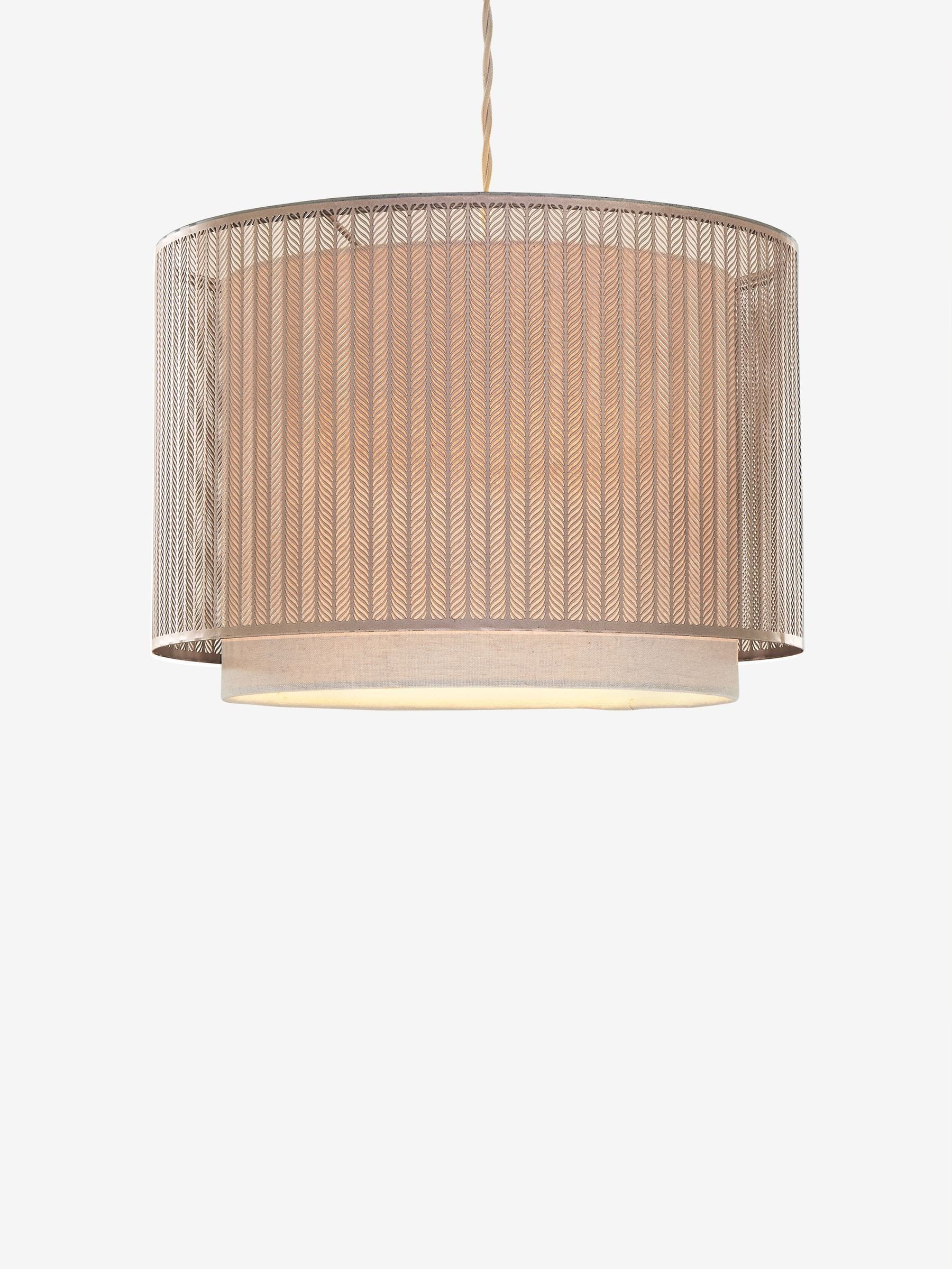 Gold Jada easy fit lamp shade with laser-cut design - British product