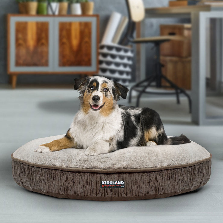 Kirkland Signature 42 inch round pet bed, imported from the UK