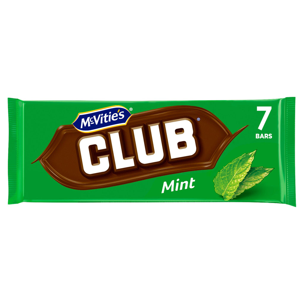 McVitie's Club Mint Chocolate Biscuit Bars 7x23g