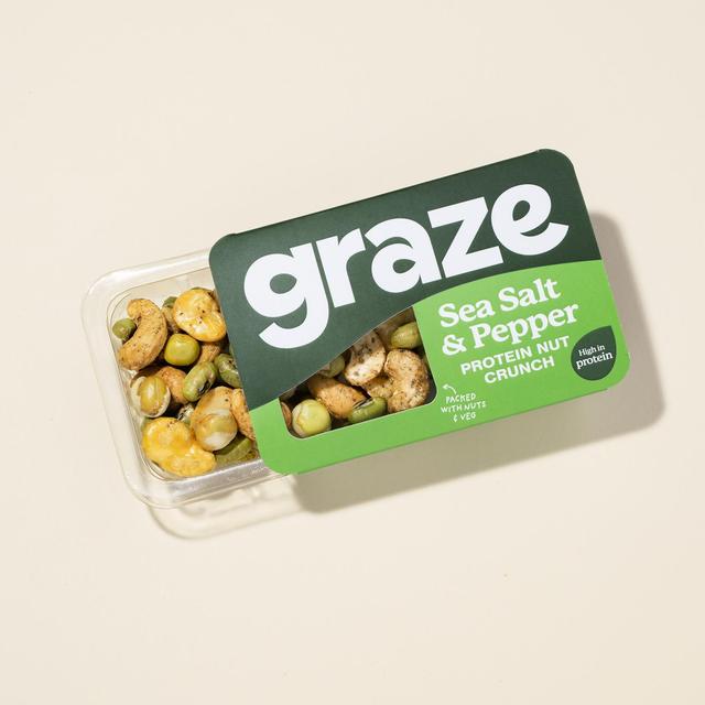 Graze Protein Salt & Pepper Vegan Mixed Nuts Snack   28g GOODS M&S   