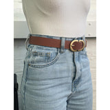 SVNX brown belt gold buckle - British product