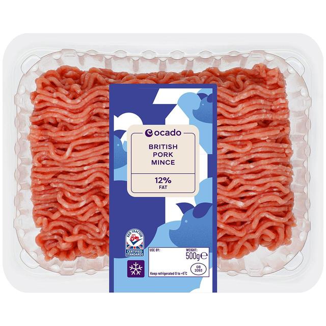 Ocado British Pork Mince 12% Fat    500g