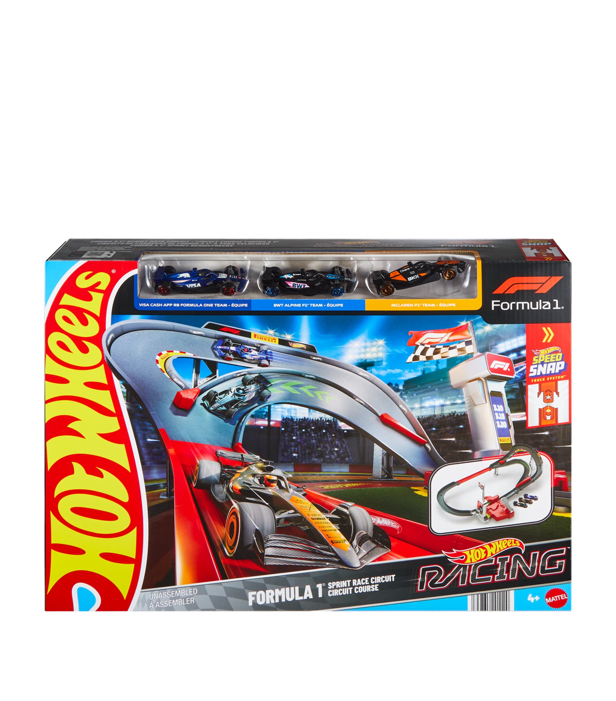 Hot Wheels Racing Sprint Race Circuit Set with track and 3 cars, UK version
