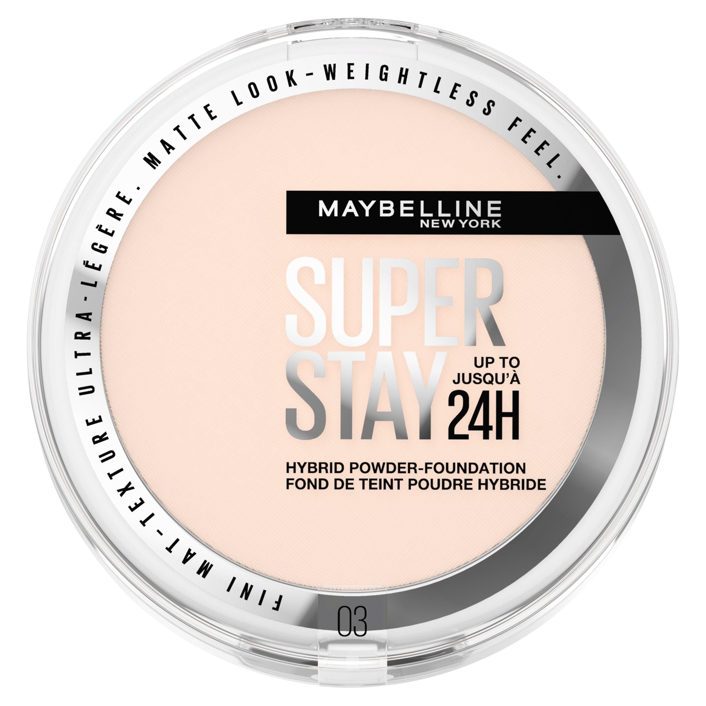 Maybelline Super Stay 24H Hybrid Powder Foundation Medium Full Coverage 03 GOODS Sainsburys   