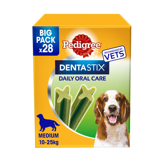Pedigree Dentastix Fresh Adult Medium Dog Treats 28 x Dental Sticks 720g All bigger packs Sainsburys   