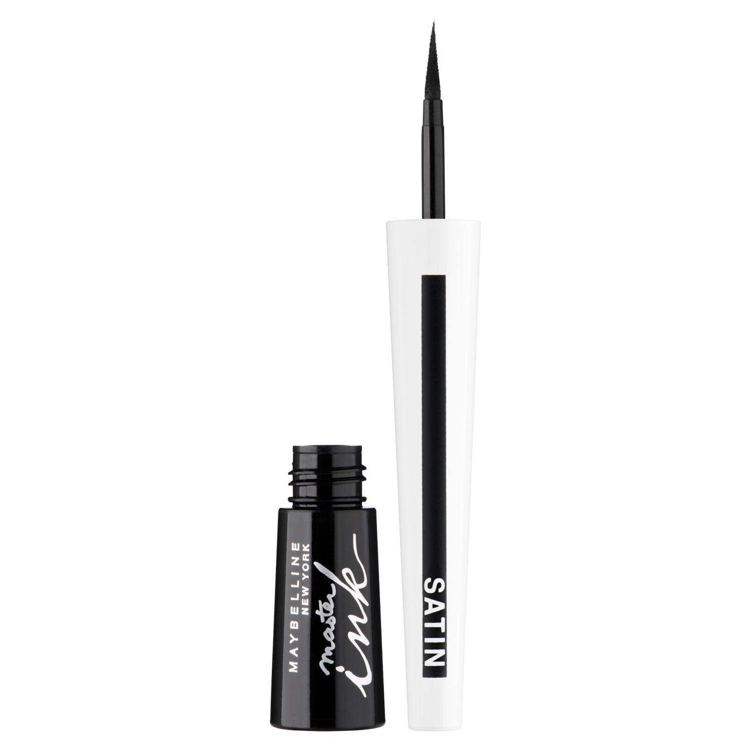Maybelline Master Ink Satin Eye Liner in black, imported from the UK