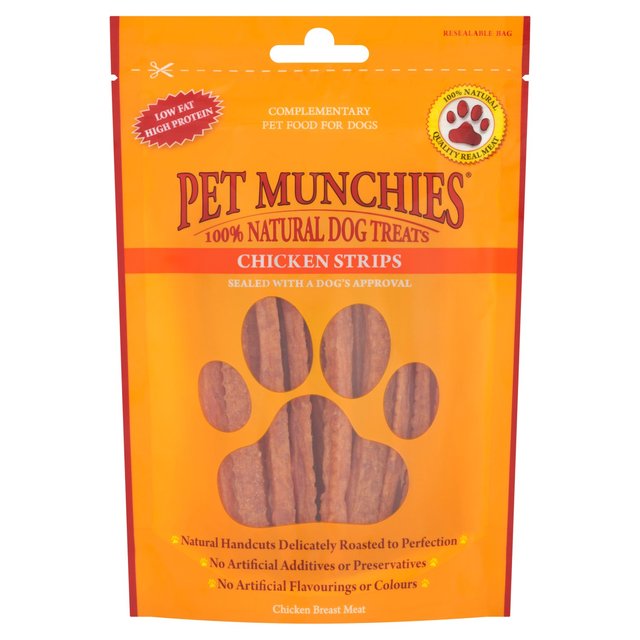 Pet Munchies 100% Natural Chicken Strips Dog Treats   90g GOODS M&S   