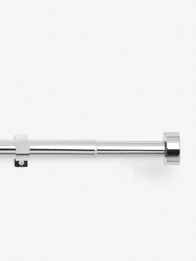 Chrome Stud Finial Extendable 28mm Curtain Pole Kit
