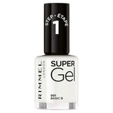 Rimmel London Super Gel nail polish 001 Basic B 12ml - British product