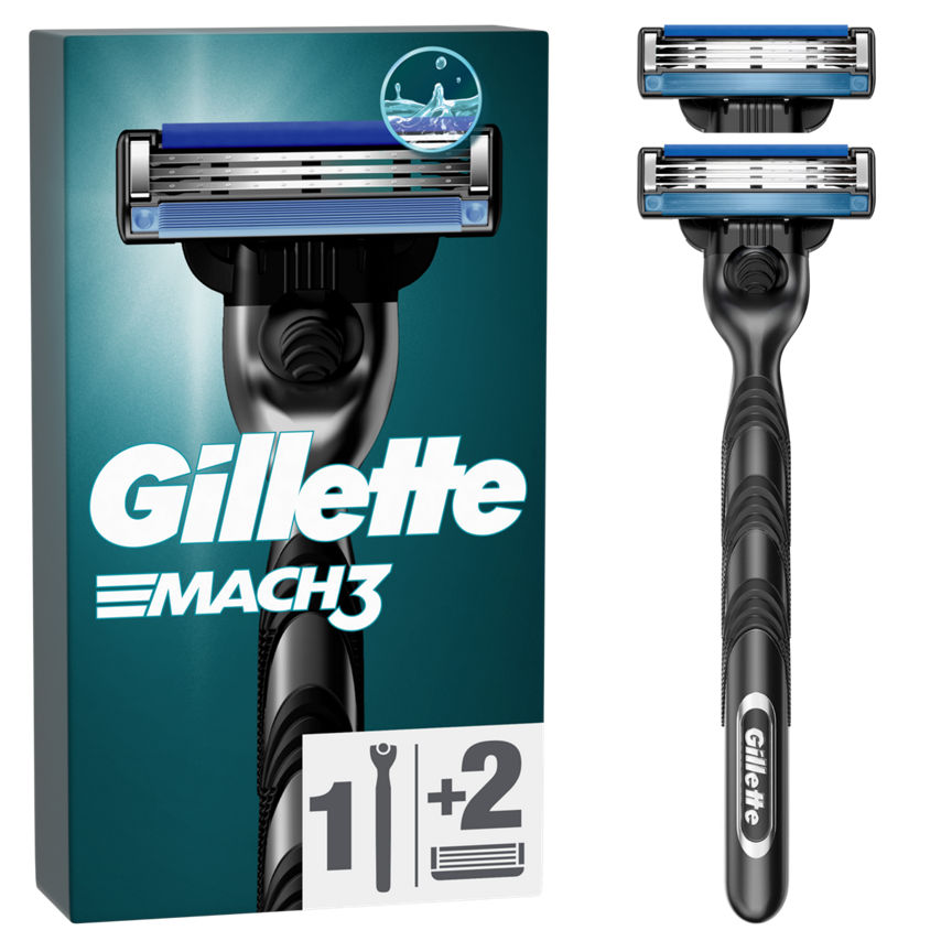 Gillette Mach3 Razor For Men + 2 Blades