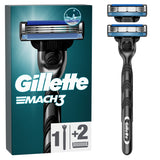 Gillette Mach3 Razor For Men + 2 Blades GOODS ASDA   