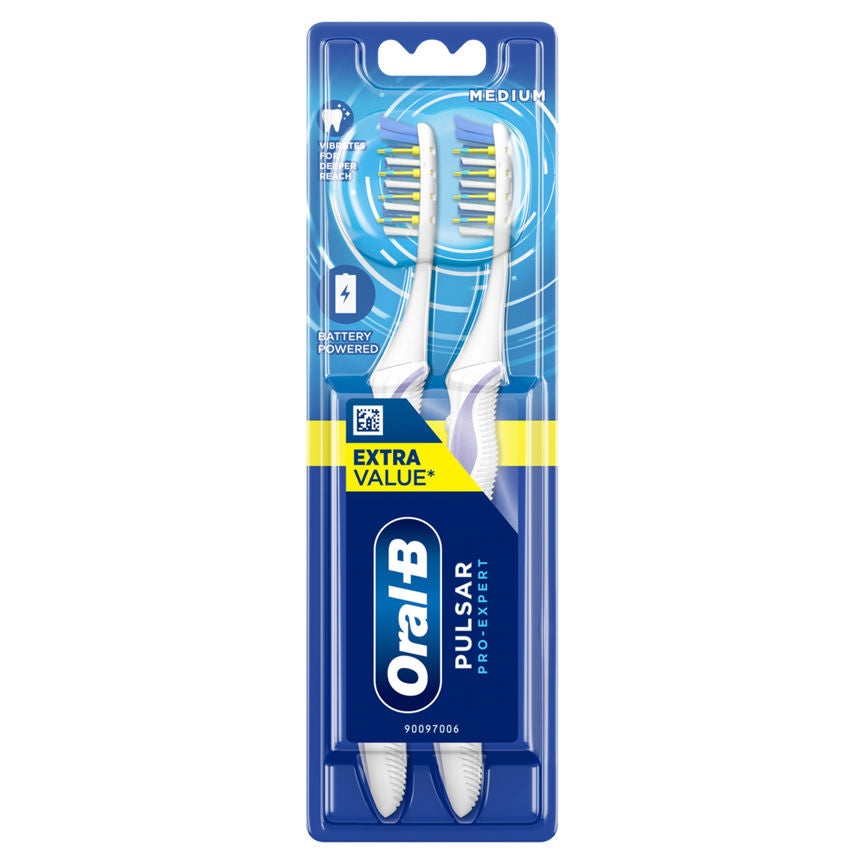 Oral-B Pro Expert Pulsar 35 Medium Toothbrush Twin Pack