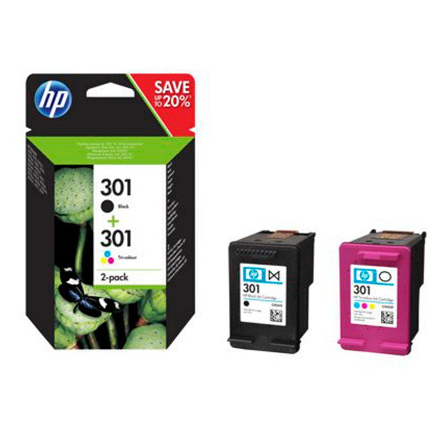 HP 301 Black & Colour Ink Cartridge