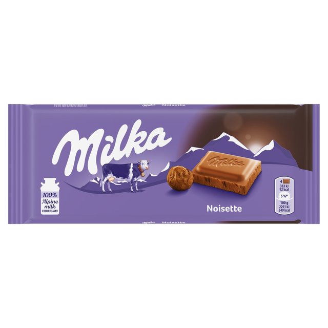 Milka Noisette Hazelnut Milk Chocolate Bar   100g