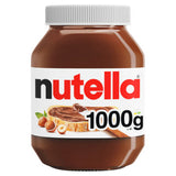 Nutella hazelnut chocolate spread jar 1000g, imported from the UK