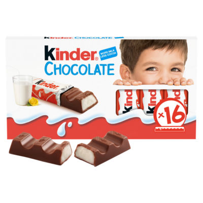 Kinder Milk Chocolate Small Snack Bars Multipack 16x