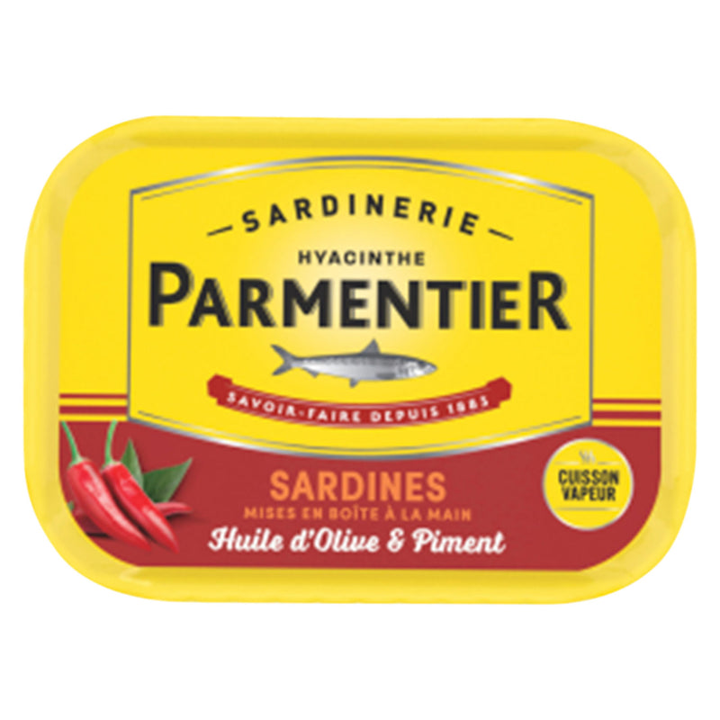 Parmentier sardines with chilli in olive oil 135g (British brand)