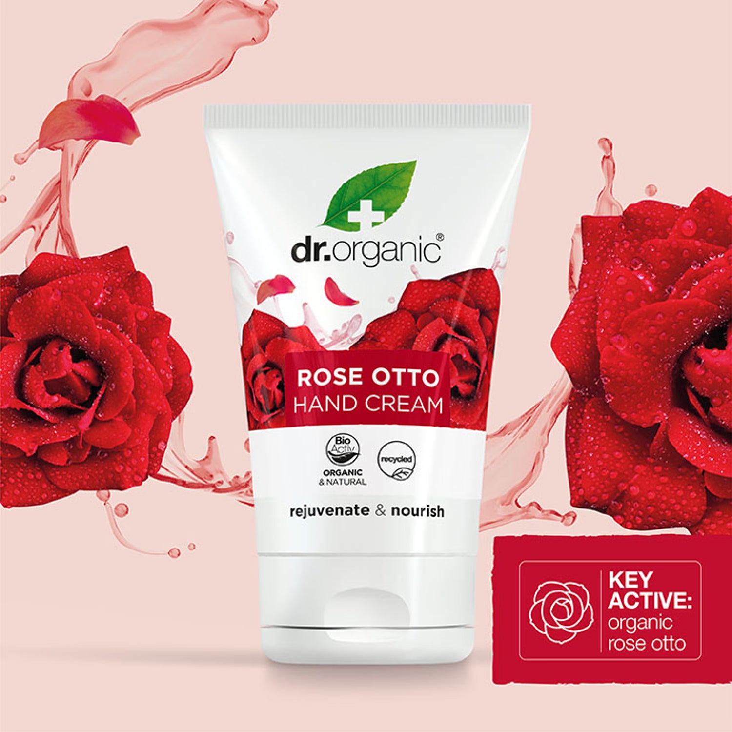 Dr Organic Rose Otto hand cream 125ml - British product