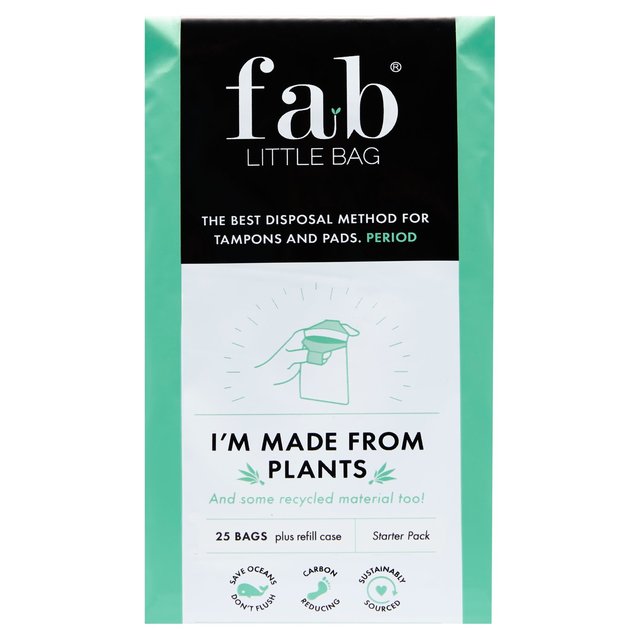 FabLittleBag Sustainably Sourced Bags for Tampons and Pads Starter Pack   25 per pack GOODS M&S   