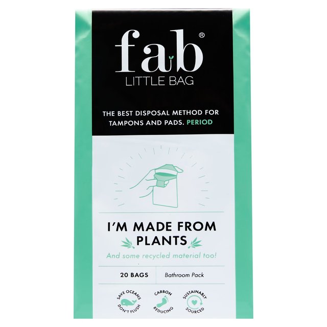 FabLittleBag Sustainably Sourced Bags for Tampons and Pads Bathroom Pack   20 per pack GOODS M&S   