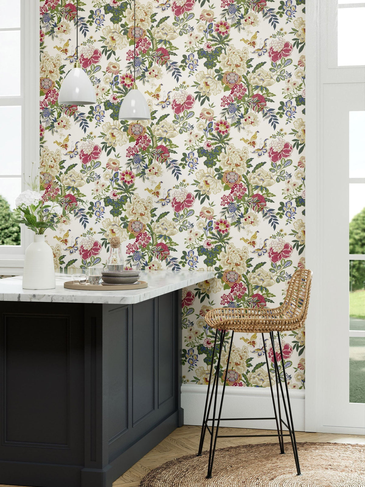 Sanderson Pink Emperor Peony wallpaper 10.05M, imported from the UK