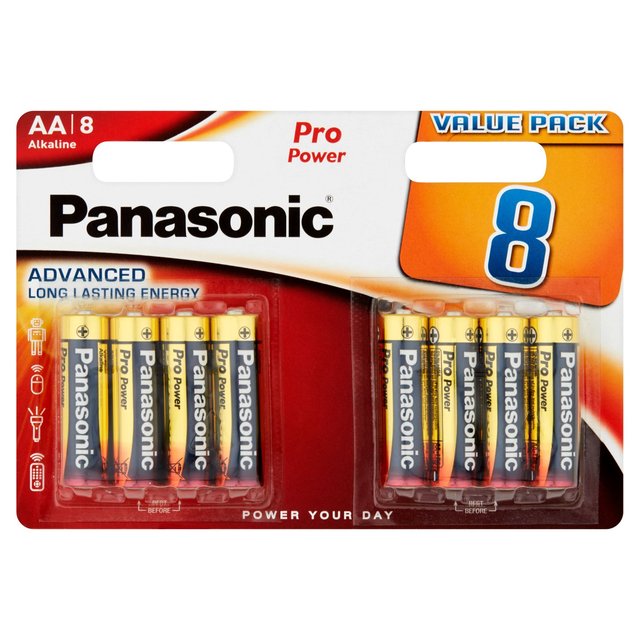 Panasonic Pro Power AA Batteries Alkaline   8 per pack GOODS M&S   