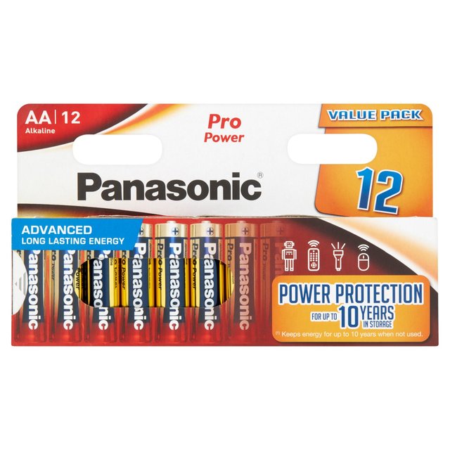 Panasonic Pro Power AA Batteries Alkaline   12 per pack