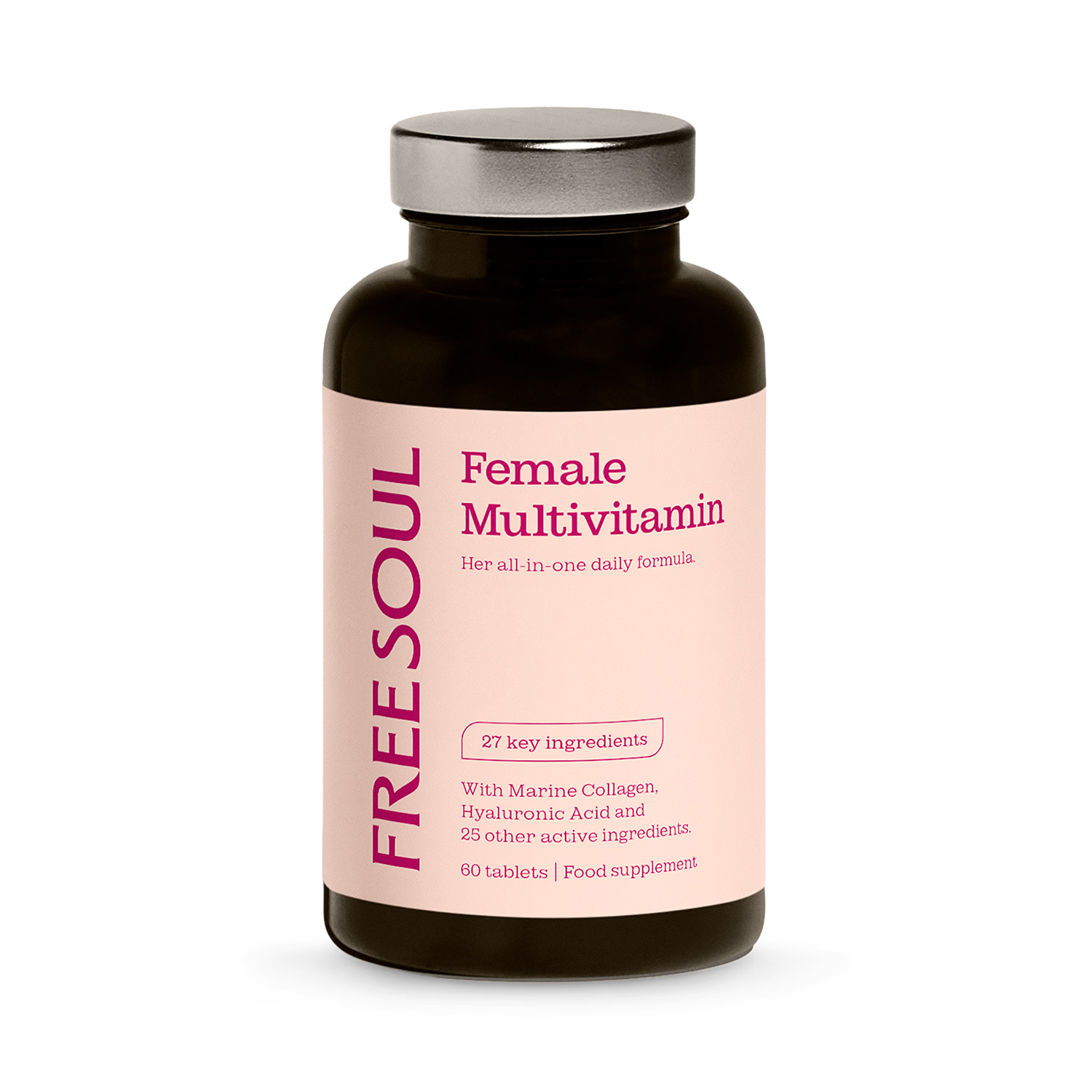 Free Soul female multivitamins with collagen 60 tablets, UK version