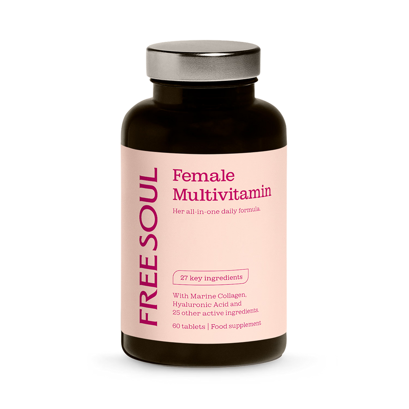 Free Soul female multivitamins with collagen 60 tablets, UK version