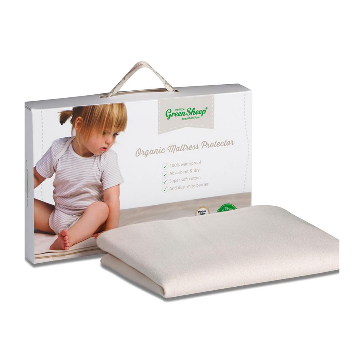 The Little Green Sheep Waterproof Large Crib Mattress Protector - 83x50cm GOODS Boots   