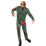 Smiffys zombie costume with jumpsuit and gas mask, imported from the UK