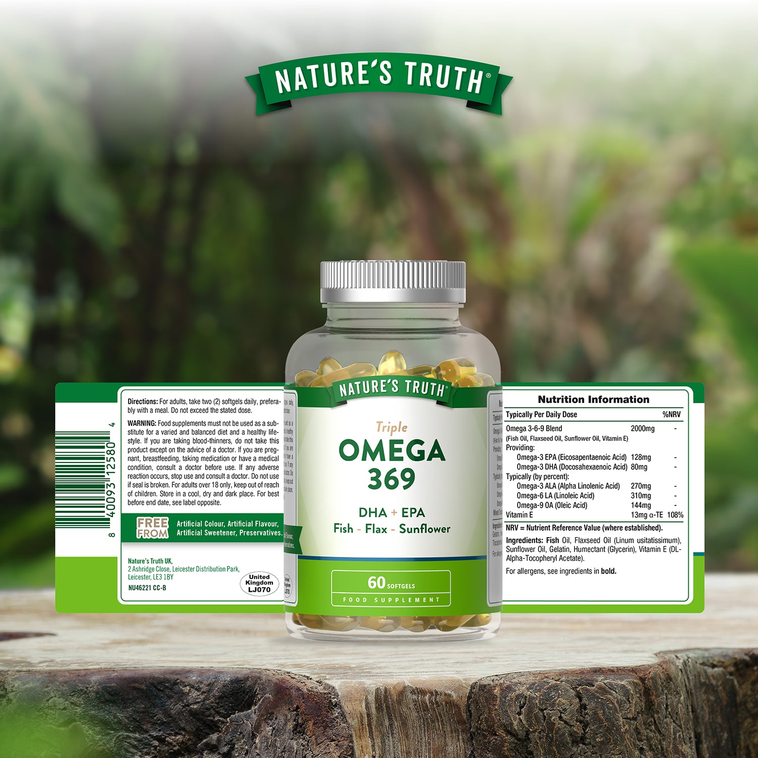 Nature's Truth Triple Omega 369 softgels 2000mg - British product