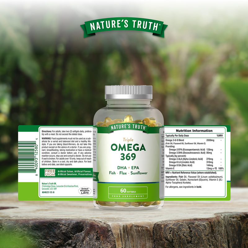 Nature's Truth Triple Omega 369 softgels 2000mg - British product