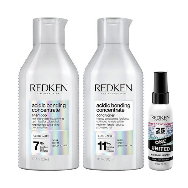 Redken Acidic Bonding Concentrate pack with shampoo conditioner treatment - British product