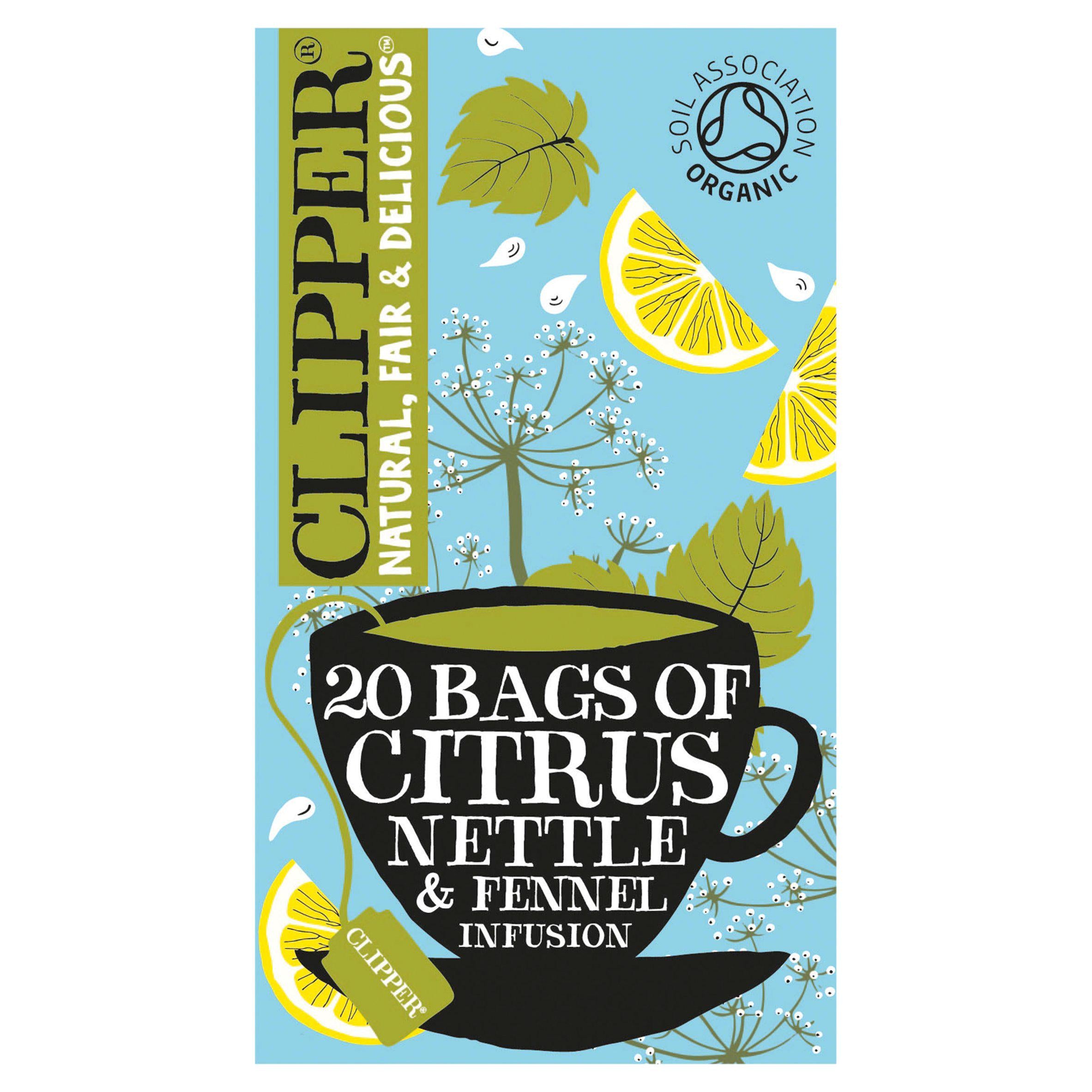 Clipper Organic Citrus Nettle & Fennel Infusion Bags x20 GOODS Sainsburys   