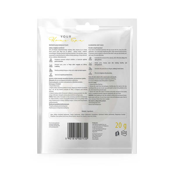 Apis Illuminating & Firming sheet mask 20g - British product