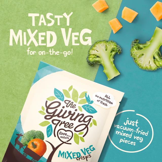 The Giving Tree Vacuum Fried Mixed Veggie Crisps   22g GOODS M&S   