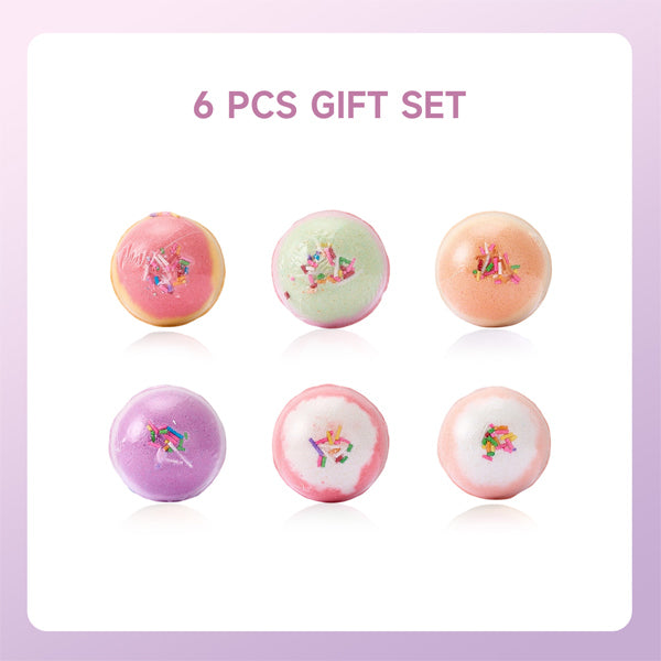 Livingandhome bath bombs gift set 6 pieces, imported from the UK
