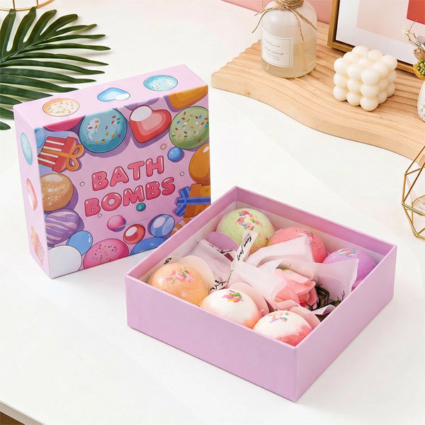 Livingandhome bath bombs gift set 6 pieces, imported from the UK