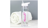 Personalised heart water bottle 750ml with flip top, UK version