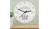Personalised wooden clock shabby chic home 25x25x4 cm - British product