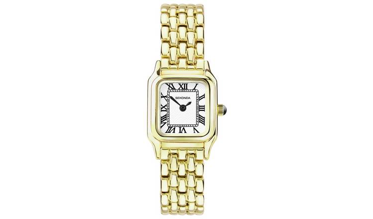 Sekonda Monica ladies white dial gold strap watch UK version