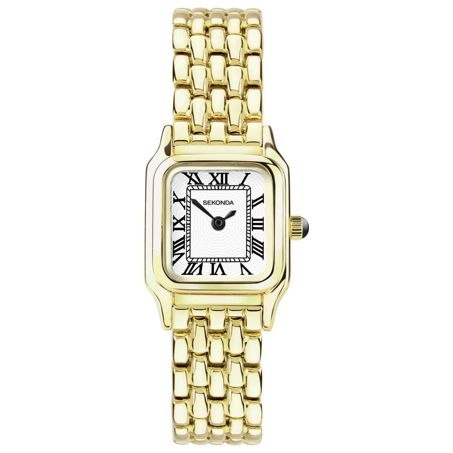 Sekonda Monica ladies white dial gold strap watch UK version