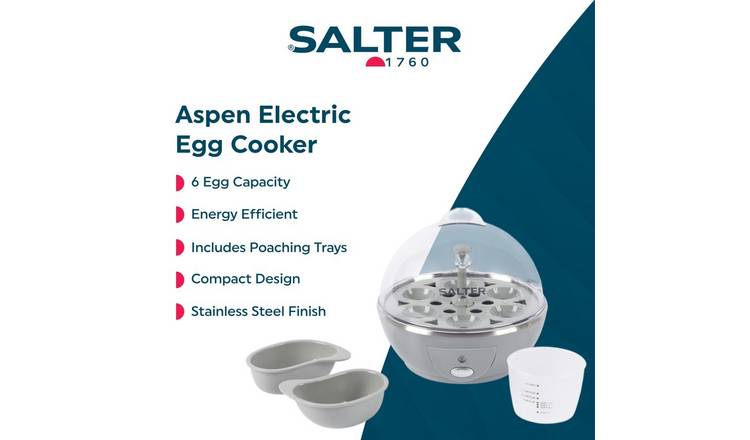 Salter Aspen compact egg steamer, imported from the UK