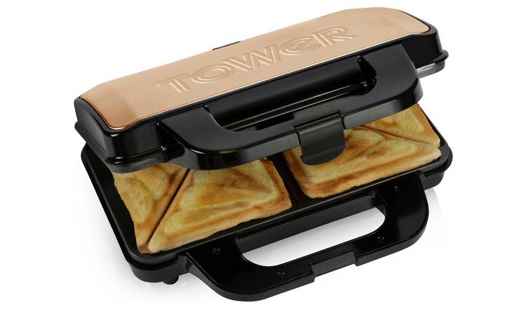 Tower T27031RG 2 Portion Sandwich Toaster - Rose Gold